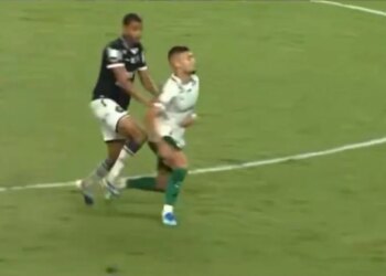 Jogador do Remo é suspenso por entrada em Andreas Pereira, do Palmeiras; veja pena